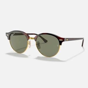 Ray-Ban CLUBROUND CLASSIC Polarized - green classic red Havana